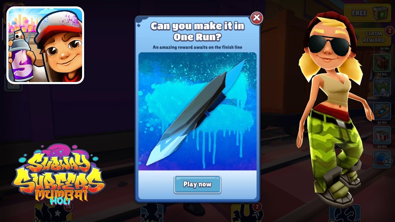 Subway Surfers Mumbai 2025 One Run Challenge Hollywood Unlocking Icicle -  20 Minutes Gameplay