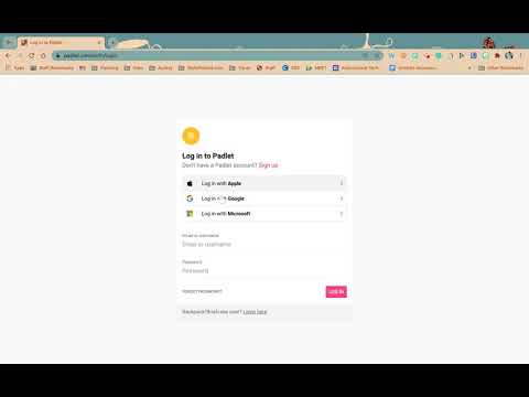 How to sign-in to Padlet