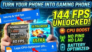 Turn Your Phone into Gaming Phone? | 144 FPS &amp; 144 HZ | CPU Boost | Lag Fix | NoPing | (No Root)