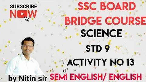 Bridge course || Semi English & English || Std 9 || Science activity no 13 || @pioneertutorials1717