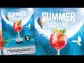 Summer Cocktail Party Flyer Design - Photoshop Tutorial