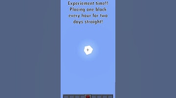 Minecraft Challenge Experiment one block every hour two days 48
