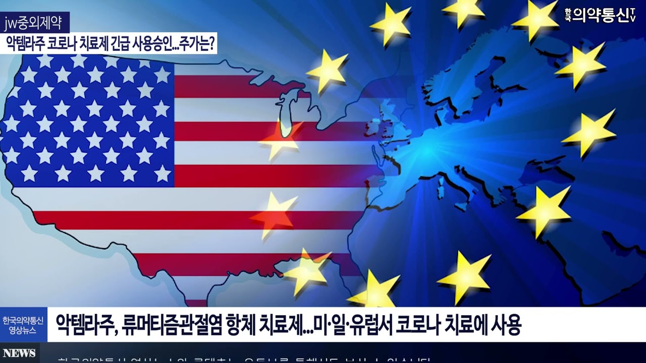 jw중외제약, 악템라주 코로나 치료제 긴급 사용승인...주가는?