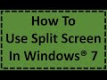 Use Split Screen In Windows 7