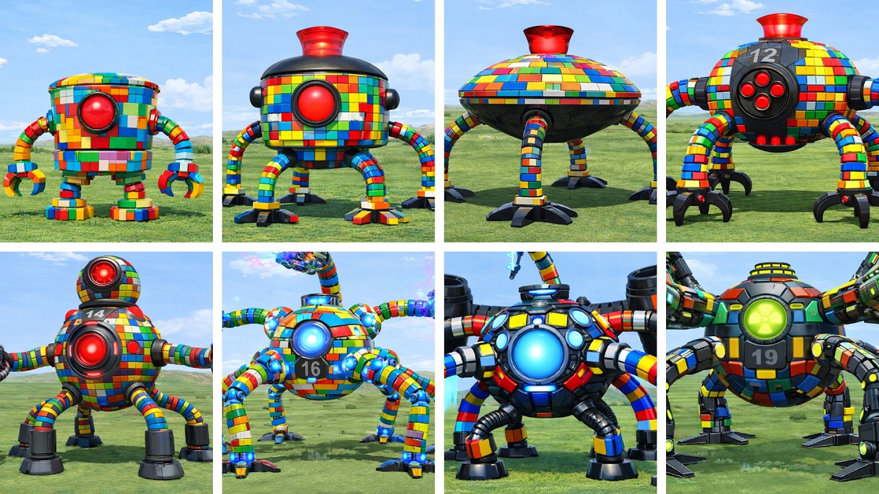 I TURNED EVERY OMNIDROID (V1–V20) INTO LEGO! — Garry’s Mod