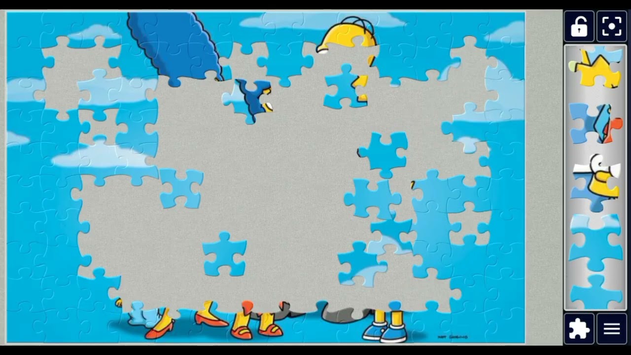 The Simpsons Together 👨‍👩‍👧‍👦 🌈🚀🚀♥️🌈🧩❤️//Cartoon jigsaw puzzle 