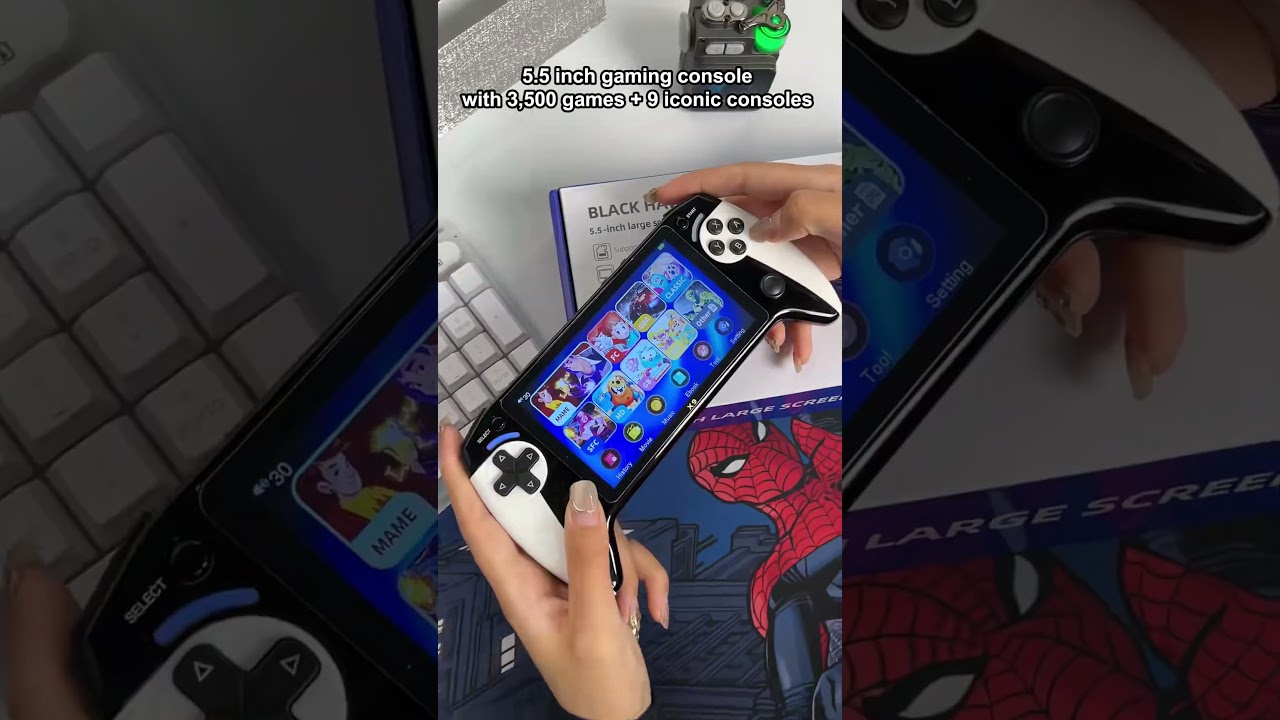 5.5 Inch Gaming Console with 3,500 Games & 9 Retro Consoles 