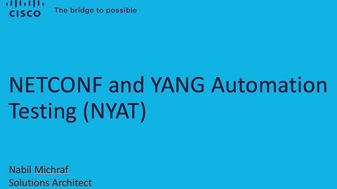 NETCONF and YANG Automation Testing Introduction