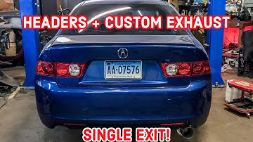 INSTALLING HEADERS AND CUSTOM 2.5" SINGLE EXIT EXHAUST FOR MY ACURA TSX