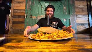 HARDEST THING IVE EVER DONE!!! GOLIATH BURGER CHALLENGE!!! / Gym Sesh 