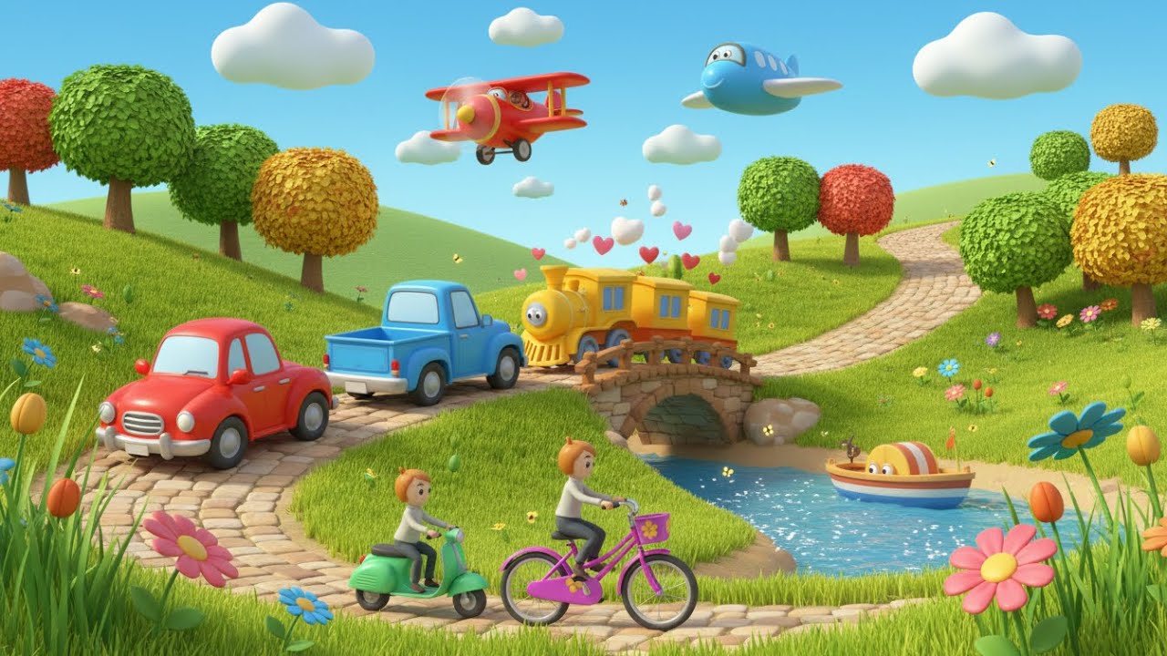 Vehicle Sounds Remix Song for Kids | Cars, Trucks, Buses & Fun Transportation Sounds 🚗🚓🚒🎶