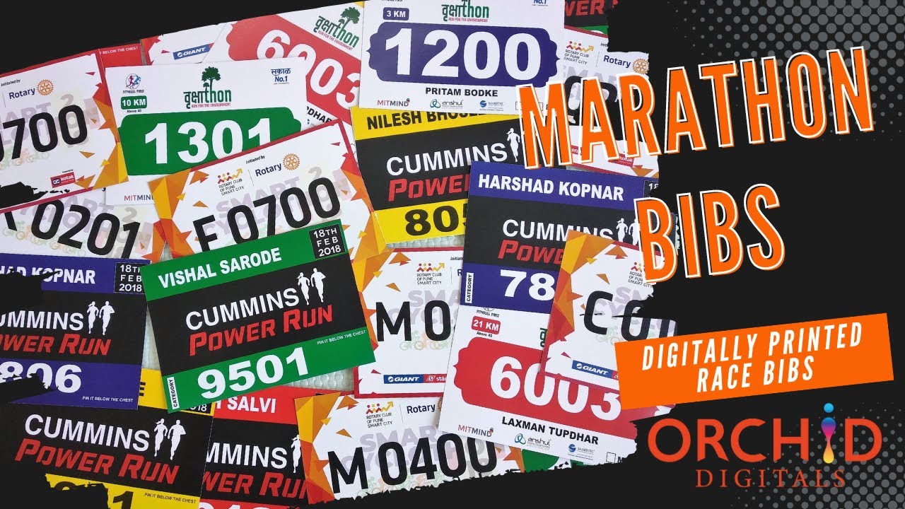 Marathon Bibs Digitally Printed Race Bibs With Numbers Names Race 