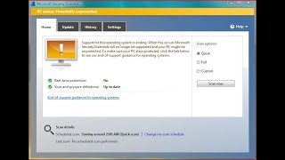 Microsoft Security Essentials for Windows 7/Vista/XP with new defintions after February 2025.