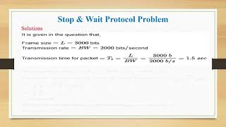 Stop &amp; Wait Protocol Problem | Computer Networks, Dr. R. Sasikumar, Professor/CSE, RMDEC