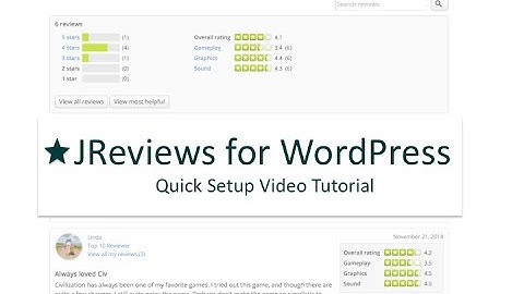 JReviews for WordPress - Quick Setup Guide