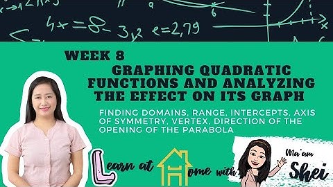 Graphing Quadratic Functions and analyzing the effects on its Graph (Math-9 week-8) | Ma