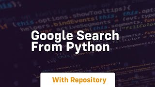 google search from python