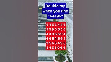 Double Tap When You Find "64495" #brainteaser