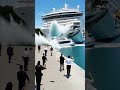 Giant Cruise Ship and Yacht Collide Near Dock!