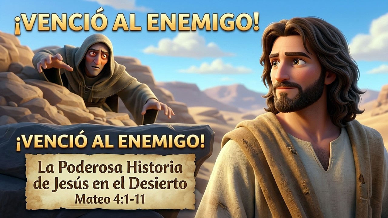 📜 ¡VENCIÓ AL ENEMIGO! 🏜️ La Poderosa Historia de Jesús en el Desierto