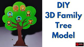 3D Family Tree/ Family Tree Model For School Project/ How To Make 3D Family Tree