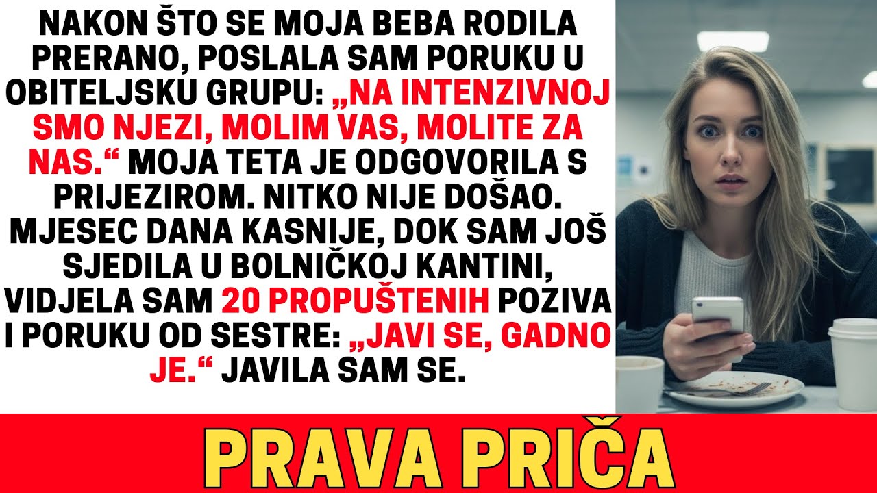 Nakon što se moja beba rodila prerano, poslala sam poruku u obiteljsku grupu: „Na odjelu smo…“