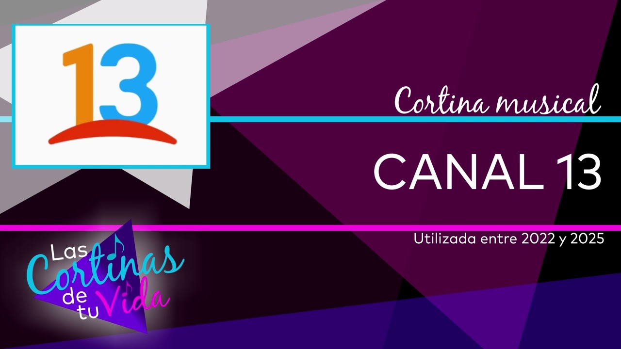 Cortina musical gráficas y continuidad Canal 13 (utilizada entre 2022 y 2025)