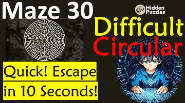 Difficult Circular mazes Maze 30