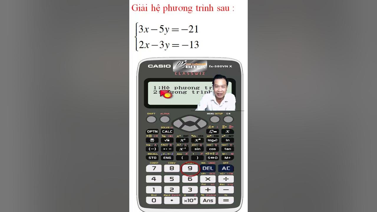 Giải những hệ phương trình bậc nhất hai ẩn một cách dễ dàng với Máy tính Casio 580vnx! Với công nghệ cao và tính năng tối ưu, bạn sẽ không phải mất nhiều thời gian và công sức khi giải quyết các bài toán khó khăn. Hãy xem ngay ảnh liên quan để hiểu rõ hơn về sức mạnh của thiết bị này!