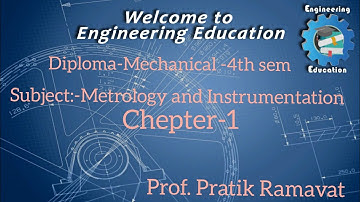 Metrology and Instrumentation||Chapter-1 || Diploma 4th sem ||MCQ|| GTU||