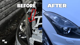 Restoring my Cloudy & Faded Headlights in 10 Mins using K2 Headlight Restorer!