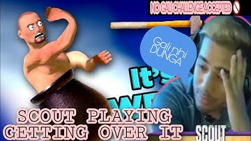 SCOUT PLAYING GETTING OVER IT|| NO GALI🚫 CHALLENGE ACCEPTED |IS IT POSSIBLE?? #SC0UT #GETTINGOVERIT