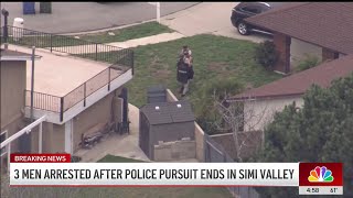 Burglary suspects arrested after pursuit, evading police in Simi Valley