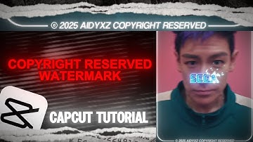 Trending Copyright Reserved Watermark | CapCut Tutorial