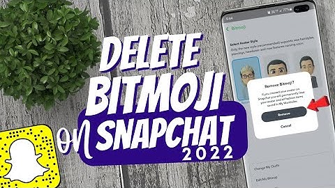 How to delete Bitmoji on SnapChat 2022