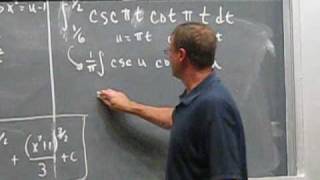 Math 2b UCI Srewart's Calculus section 5.5 exercises 30, 40.wmv