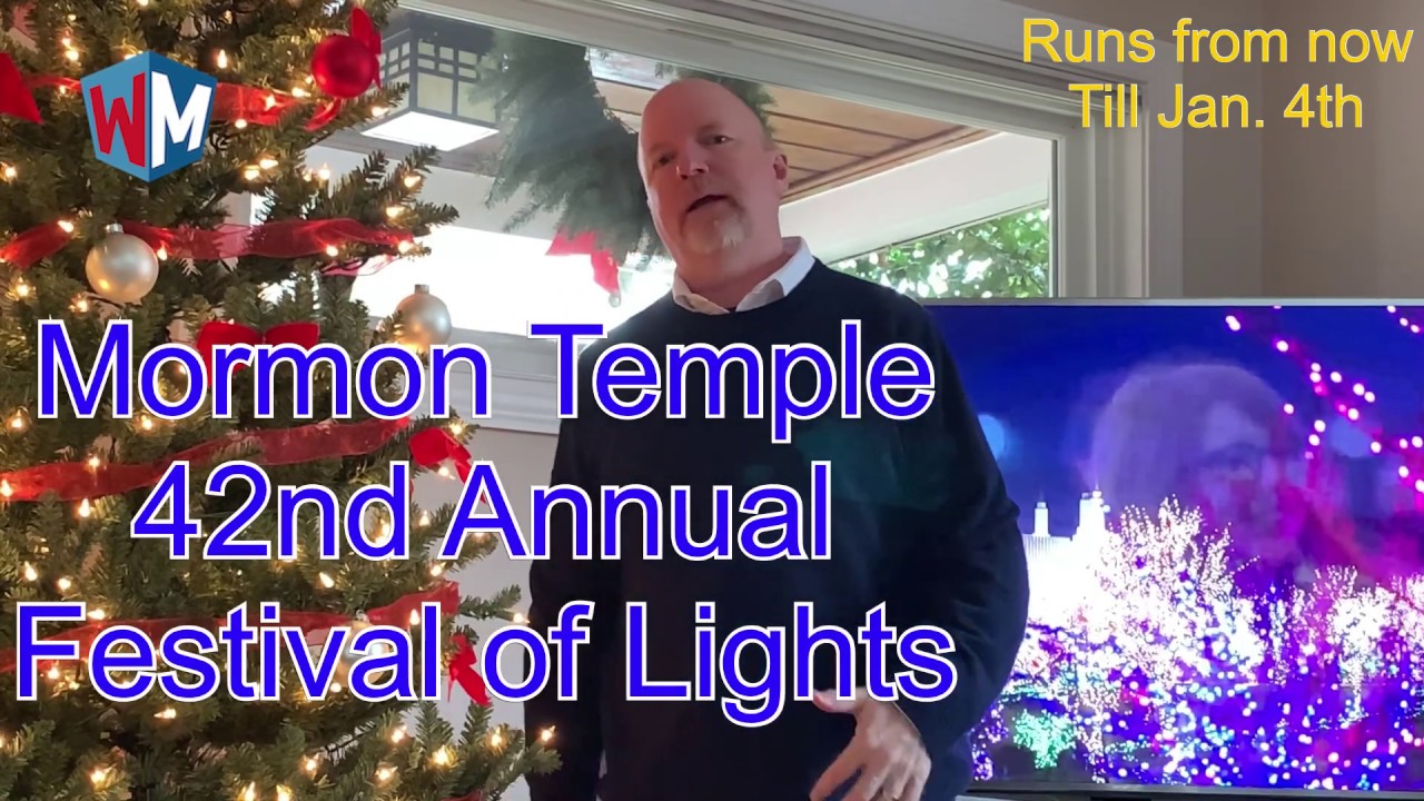 Check out the Mormon Temple's Festival of Lights 2019 YouTube
