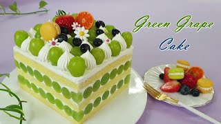 Как сделать мягкую влажную ванильную губку из зеленого виноградного торта screenshot 5