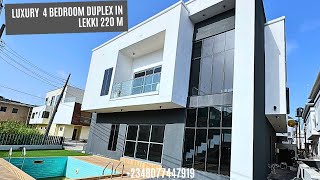 House for sale in Lekki Lagos Nigeria:Luxury 4 bedroom detached duplex bq in Lekky county Lekki 220m