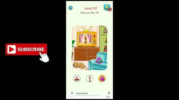 Brain Find Tricky DOP Puzzle Level 27 Turn on the TV