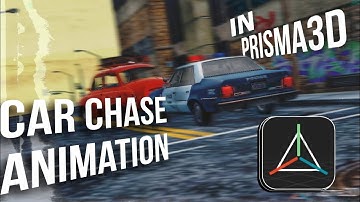 Car Chase Animation|| In Prisma 3D Mobile App || Police Chase #caranimation #prisma3d