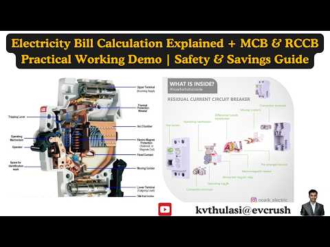 Electricity bill calculations and working of mcb and rccb demo - YouTube