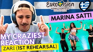 🇬🇷 Spanish Reaction Marina Satti - ZARI FIRST REHEARSAL (SUBTITLD) | Reaction Greece Eurovision 2024