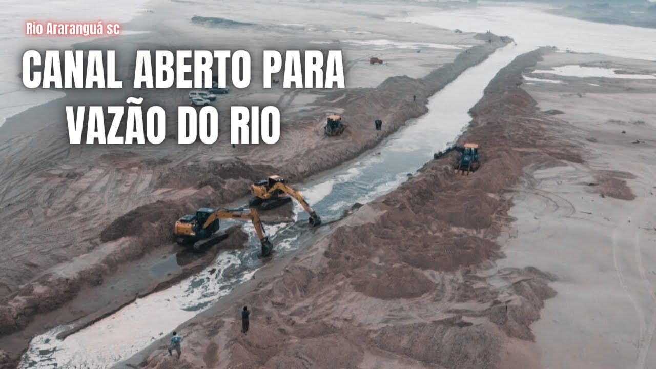 CANAL aberto para VAZÃO  do Rio Araranguá SC 07/10:2023
