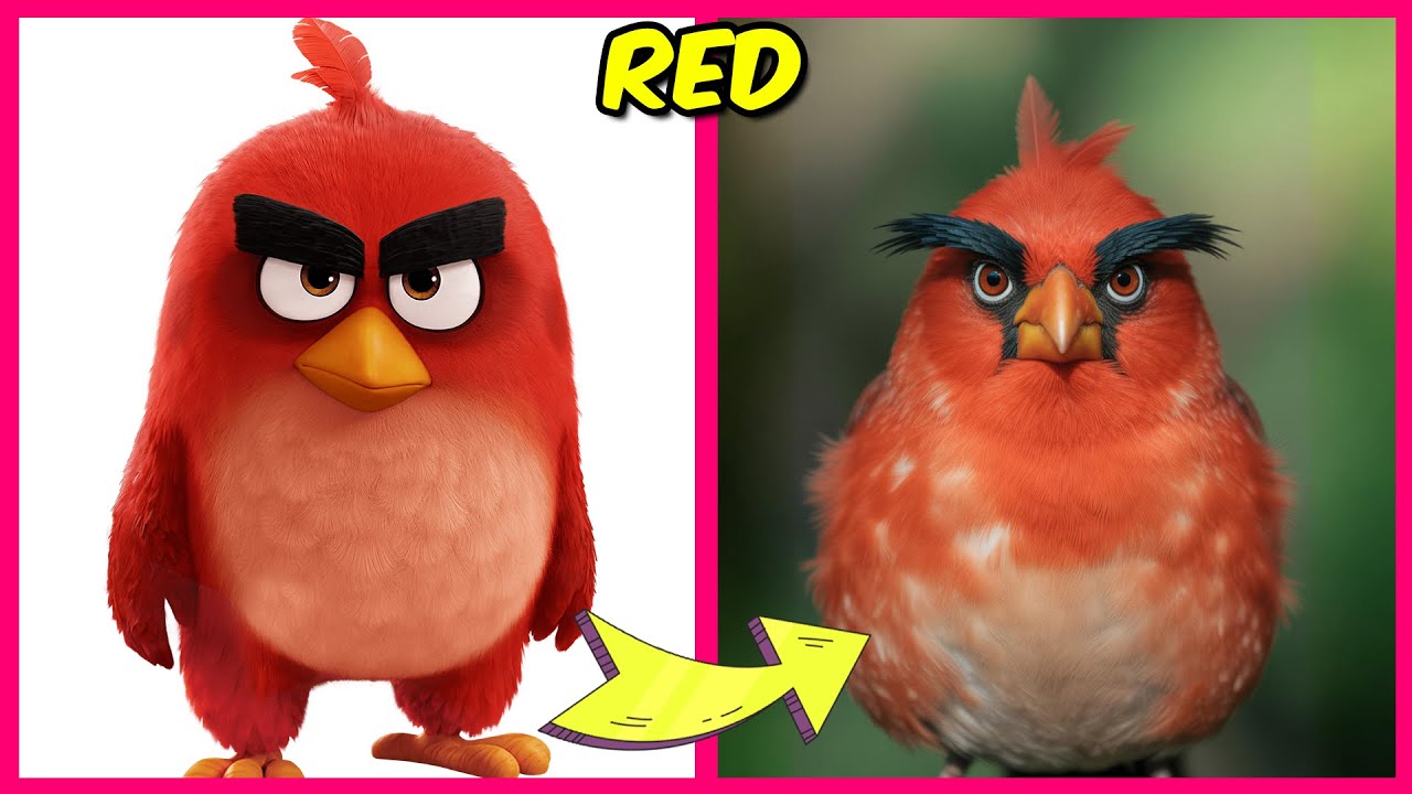 ВСЕ ПЕРСОНАЖИ ANGRY BIRDS 2 И 1 В РЕАЛЬНОЙ ЖИЗНИ 🔥 и их любимые напитки, закуски и многое другое!...