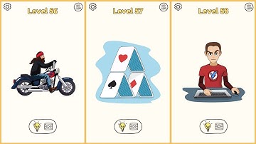 DOP: Draw One Part Level 56 57 58 Walkthrough Solutions