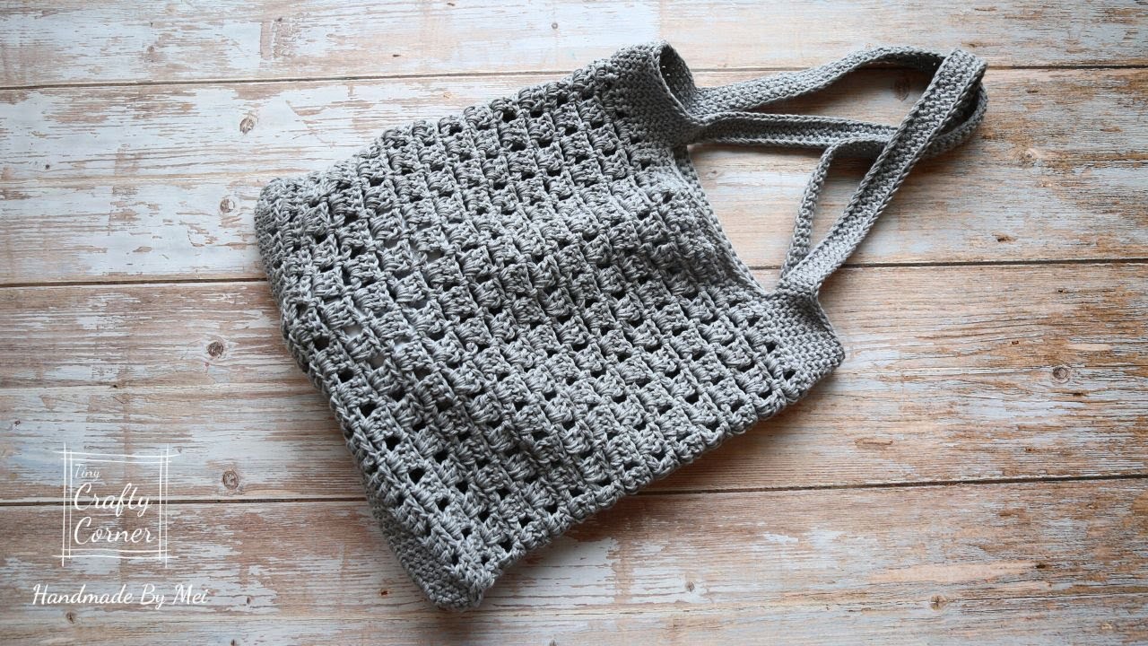 Small crochet tote bag