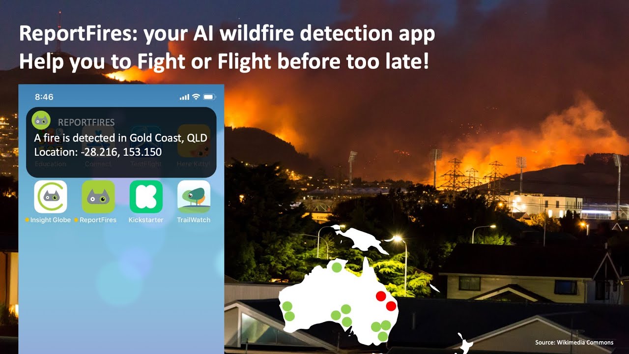 ReportFires app - Kickstarter campaign