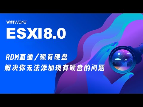 ESXI8.0 一个简单的配置解决你无法添加现有硬盘的问题,RDM直通,现有硬盘轻松添加。