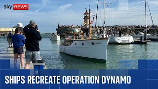 Dunkirk anniversary: Little ships recreate Operation Dynamo 85 years on